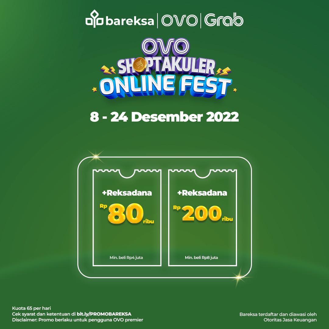 Promo OVO di Bareksa, Beli Reksadana Raih Cashback hingga Rp200 Ribu