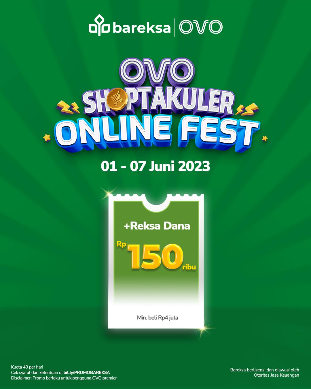 Promo OVO Shoptakuler: Investasi di Bareksa Berhadiah Reksadana Rp150 Ribu